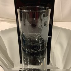 MCM Smoke Gray 4” On The Rocks Glass Owl on Branch w/Moon Stars – Set of 8