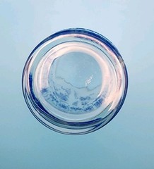 Vintage Blue Floral Glass 5 Inches Blue Onion Pattern, Glassware