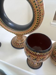 Authentic Handmade Turkish Wine Decanter with Glasses Set