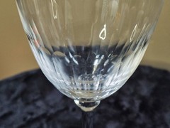 C 1800 Georgian Prussian Fluted Wine Water Goblet Hand Blown Glass Crystal 9⅛»