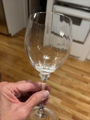 5 Mikasa Stephanie 7.5” Wine Goblets Wine Glass Optic Bowl Wafer Stem