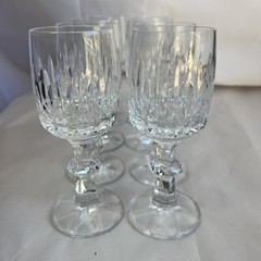 8 Vintage Schott-Zwiesel «FLAMENCO» Crystal Cordial Glasses, 4-5/8″