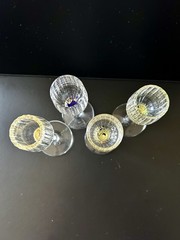 NEW Union Street Glass ‘Manhattan’ CORDIALS Set Of 4 Signed 4.75 Inch Holds 1oz