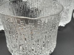 Littala Ultima Thule Glasses 12 Oz 3 1/2” Finland Wirkkala Set Of 8 *One Chip
