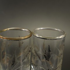 Peruvian Sterling Silver Overlay SHOT GLASSES Ax & Wheat set of 6 Barware