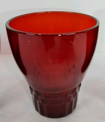 Set of 4 Anchor Hocking Royal Ruby Red Windsor 9 oz. Flat Water Tumblers 1950’s