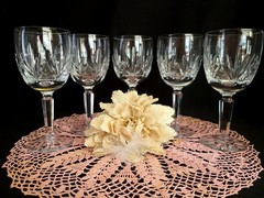 Vintage Lenox Monticello Crystal Wine Glass Goblets – Set of 5