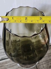 Vintage Empoli Smokey Green Brandy Snifter. 6 1/2”