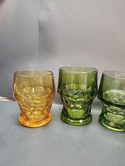 Vintage Viking Georgian Tumblers Lot Of 5 Mixed Sizes And Colors