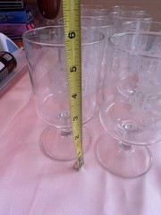 Vintage Set Of 30 Clear Booth Knight Logo Vintage Footed Wine Beverage Glasses