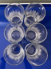 6 Libbey Frosty Pines White Tree Highball Tumbler Glasses Christmas Winter Snow