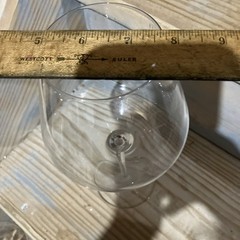 tapered crystal Wine glass OVERSIZED burgundy glass 9 7/8»X2 7/8′