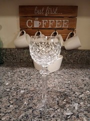 Waterford Crystal Powerscourt Pattern 7 1/2″ Tall Hock Wine Glass Sets 0f 2