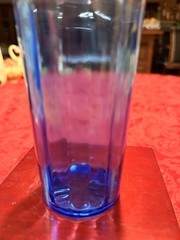Vintage Anchor Hocking Essex Cobalt Blue Panel Glasses Tumblers Set of 6 MCM