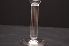 Baccarat Lyra Crystal Clear Column Stem Champagne Flute Glass Toasting 9″ Tall