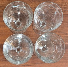 Fostoria Holly #6030 Stemmed Footed Crystal Iced Tea Tumblers 1942-80 Set of 4