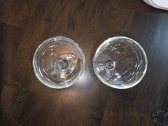 Etched Wine Sherry Glasses Flutes Set of 2 Cocktail Goblets Date Night Romantic