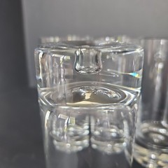 4 Vintage Krosno Poland Crystal Controlled Bubble Highball 6 1/8″ – R1
