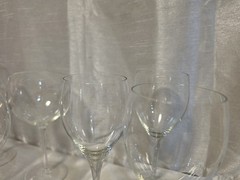 Vintage Set of 7 Yugoslavian Rogaska Mouth Blown Crystal Glasses – 2 Sizes