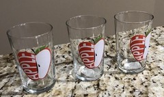 Vintage Luminarc MCM Juice Glasses Apple Set of 3 ~ 4″ H ~ 7 oz