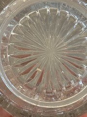 Vintage Gold Rim Pressed Glass Old Fashioned Rocks Tumbler Starburst Base MCM