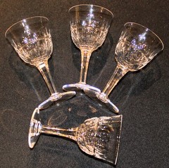 Stuart Crystal England Clifton Park Set Of Four Liquor Cocktail Glasses