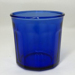 Luminarc Arcoroc Cobalt Blue Glass 10 Panel Tumbler 500ml Made in France