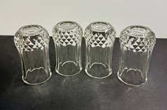 Set Of 4 Vintage Longchamp Style Cristal D’Arques Drinking Glasses 8 oz 5.0”