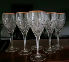 Nachtmann Star Pattern Wine Glasses/ Goblets – Set/6 – Free Shipping