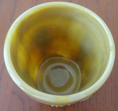*HOLLY BEADED PANELS CARAMEL SLAG 12 OZ TUMBLER JOE ST. CLAIR-B126-E