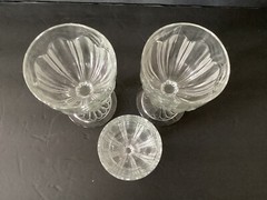 Anchor Hocking Colonial Knife and Fork set of 3 Water Goblets and Wine Goblet