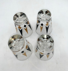 4 Anchor Hocking GOLDEN PEAKS Atomic Juice Glasses 3 oz 3 1/2″
