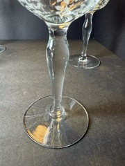 (4) Vintage Morgantown Mikado Etched Champagne / Tall Sherbet Glasses 1930s