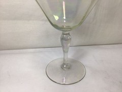 JJ46 Vintage IRIDESCENT ‘»MOTHER OF PEARL TULIP COUPE GLASSES SET OF 6 For Gift