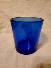 Vintage Libbey Dark Cobalt Blue Flared Old Fashioned Glass Replacement Single