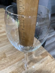 Vintage Cut/ Etched Crystal Grapevine Wine Glass Replacement Piece8 Inches Tall