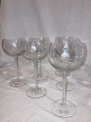 Vintage Handmade Toscany Wine Decanter and 6 Glasses Set Made in Romania NICE