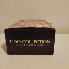 Circleware Lido Collection Gold Rim Shot Cordial Six Piece Glasses 2.5oz #20677