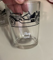 Classic Antique Car Set of 4 Glass Tumblers 1904-14 Buick, Studebaker, Ltutz(2)