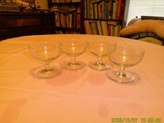 4 Footed Champagne Glasses