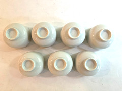 Lot of 7 Solid White Porcelain 4 oz Sake Cups