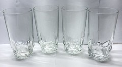Vintage Arcoroc France Artic Beverage Glasses 5 3/8″, Cut Detail – Set of 4