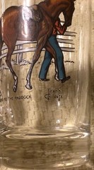 Equestrian Racing Mare And Foal Jumper Glasses Set of 3 Frank Childer