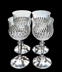 Set of 4 Vintage Schott-Zwiesel Desiree Crystal 6-5/8” Wine Glasses Excellent