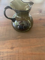 Vintage MCM Viking Blown Glass Smoke Pinch Spout Pitcher Epic Collection