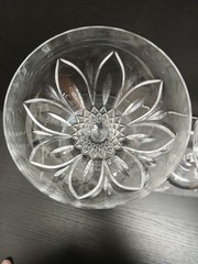 Atlantis Chartres Champagne Tall Sherbet Cut Blown Glasses Portugal (Set of 2)