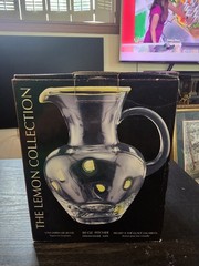 Artland Lemon Collection Hand Blown Large Pitcher 80 Oz. Lemonade