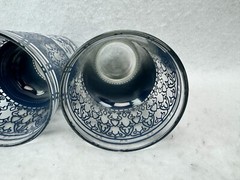 2 Vintage Hazel Atlas Wedgwood Arabian Knights Tumblers 5 1/2″ Drinking Glass