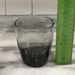 Libbey Smoke Gray Glass Tumblers, Set of 2, Vintage Weighted Bottom Glassware