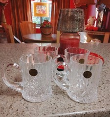 SET OF 4 Cristal D’Arques Crystal Mugs New W/Tags